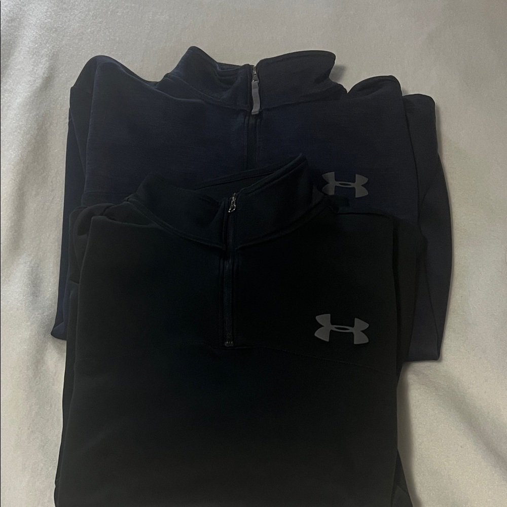 Under Armour Men's Zip-Up Sweaters in Black and Dark Blue